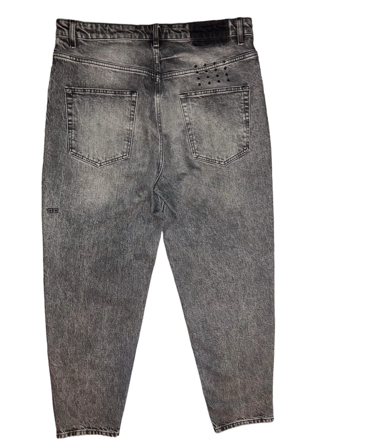 Ksubi Slim Fit Jeans Grey Stone Wash Faded 34x29