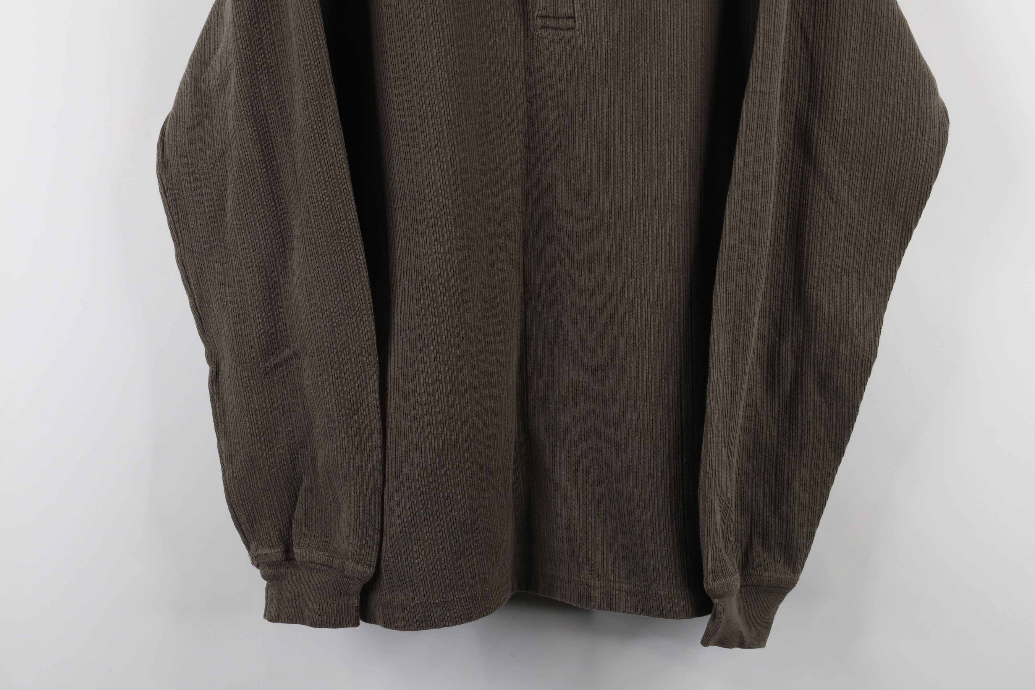 Vintage Vintage 90s Streetwear Heavy Ribbed Knit Henley T-Shirt Size US L / EU 52-54 / 3 - 3 Thumbnail