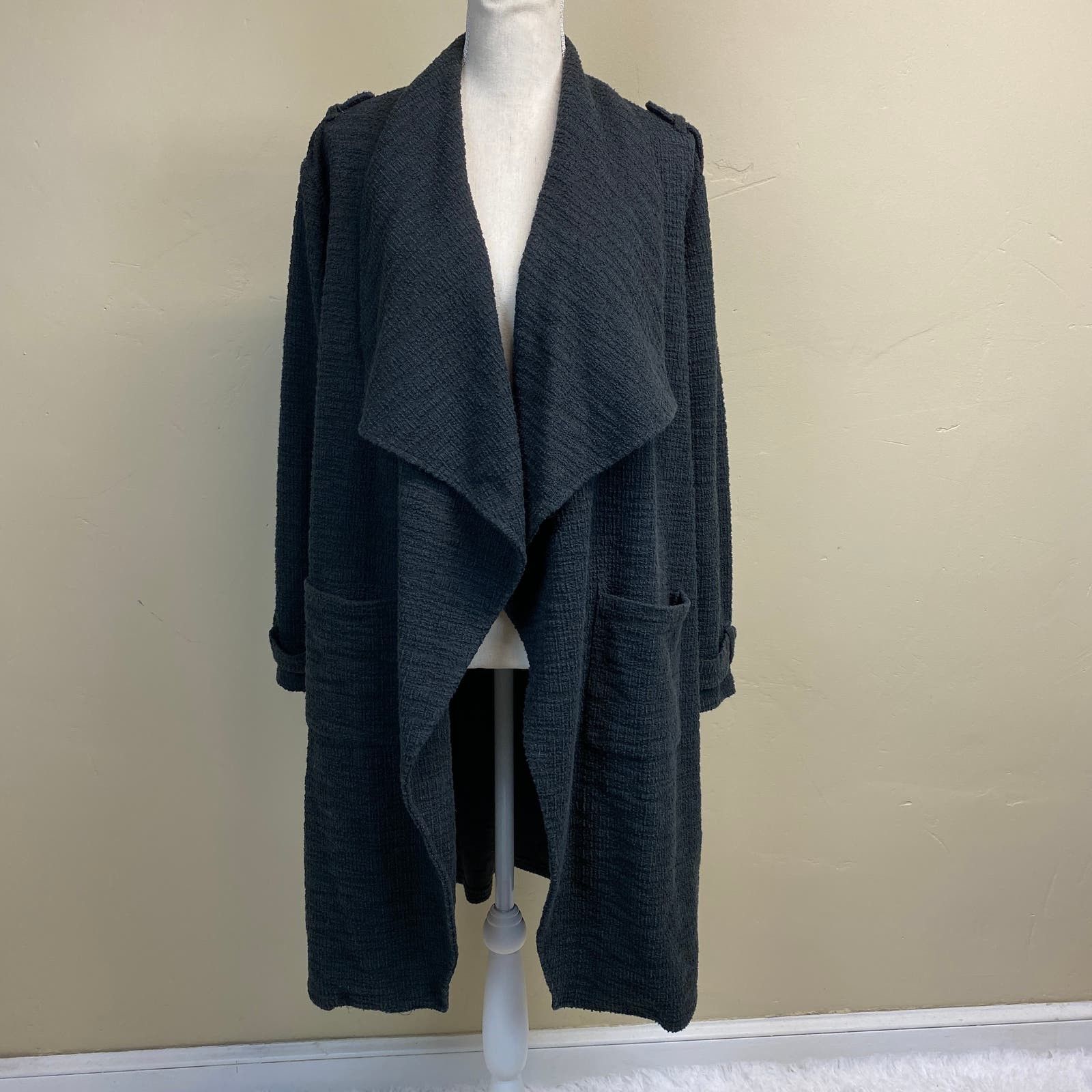 Revolution drapey bouclé deals trench coat