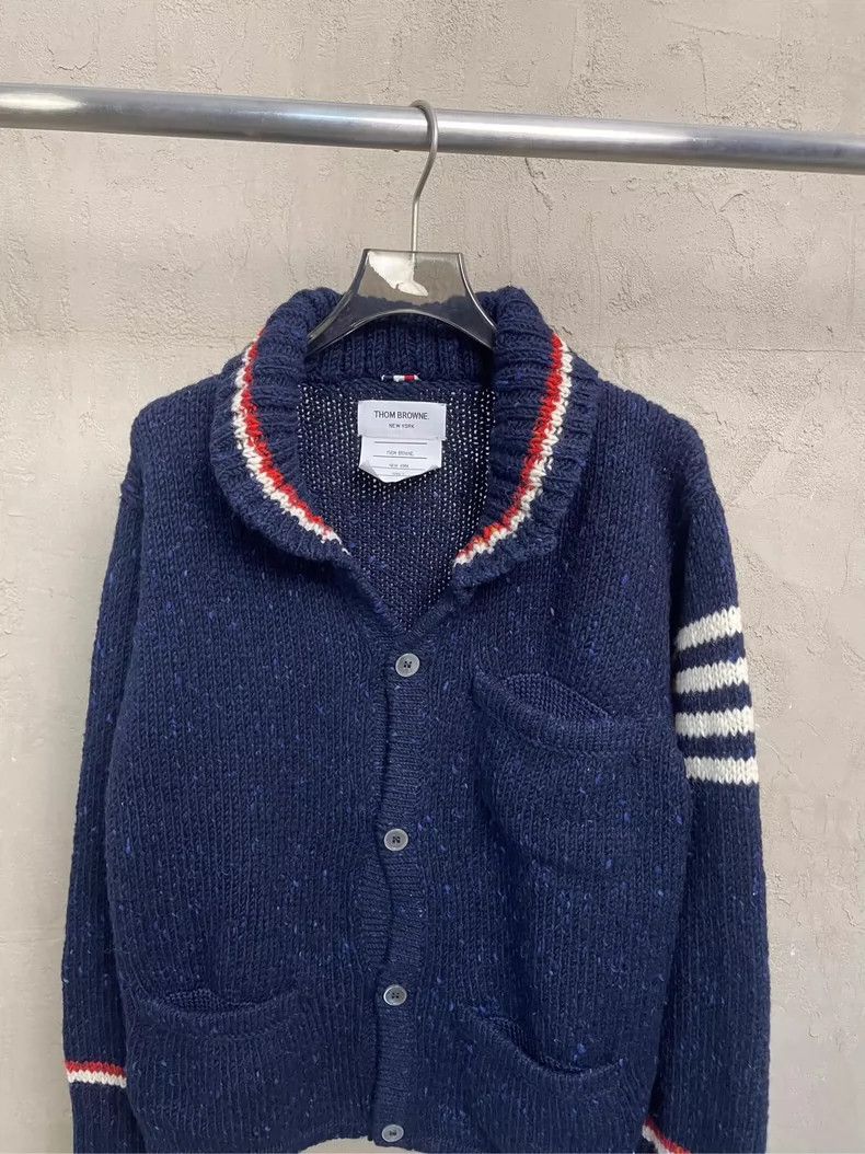 Thom Browne Thom Browne size1 A four-striped wool sweater in Tibetan an Size US S / EU 44-46 / 1 - 3 Thumbnail