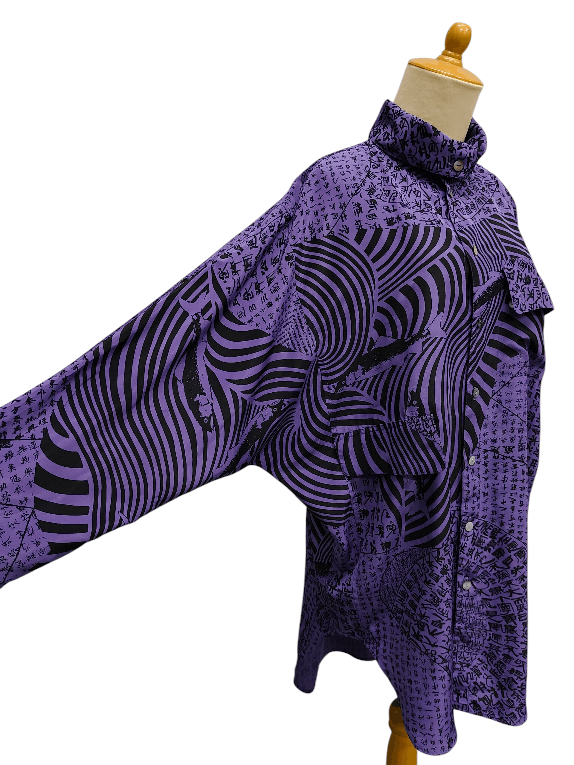 Kansai Yamamoto ARCHIVED📕80s Kansai O2 AOP Japanese Art Graphic Dress Shirt Size US L / EU 52-54 / 3 - 6 Thumbnail