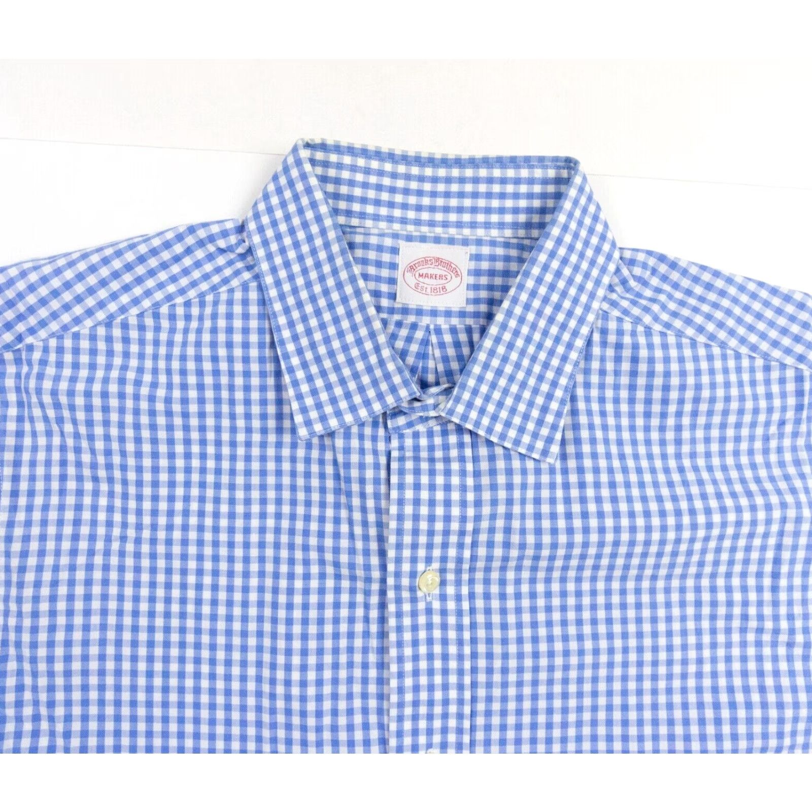 Brooks Brothers VINTAGE Brooks Brothers Men's Long Sleeve Button Up Shirt Casual Formal Workwear Plaid Blue L Size US L / EU 52-54 / 3 - 2 Thumbnail