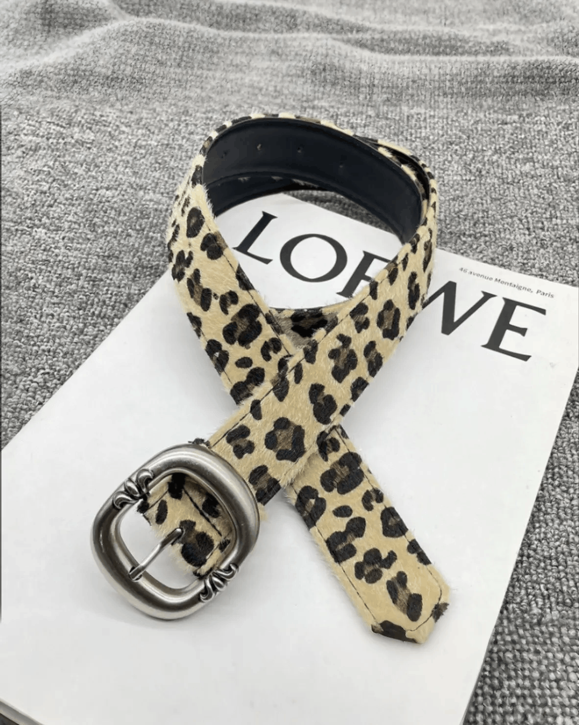 Japanese Brand Cheetah print belt Size ONE SIZE - 2 Thumbnail
