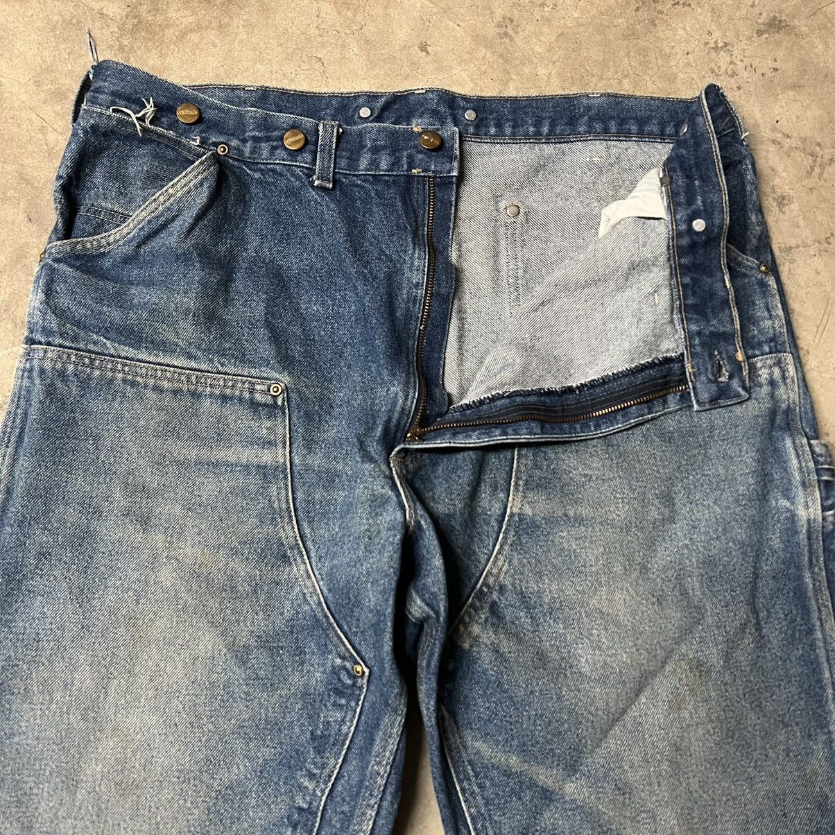 Carhartt × Vintage Vintage 2000’s Carhartt 🇺🇸 Denim Double-Knee Carpenter Pants Size US 38 / EU 54 - 1 Thumbnail