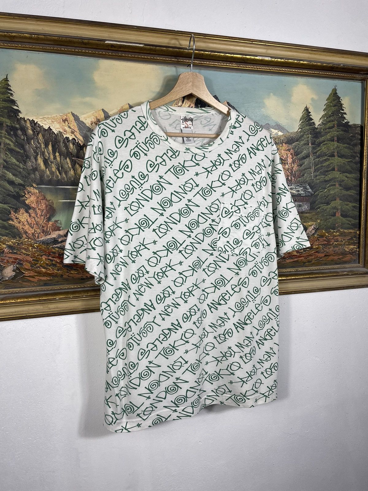 Stussy × Vintage Stussy Vintage Y2k T-shirt Tee Monogram Skate Avant Garde Size US M / EU 48-50 / 2 - 2 Thumbnail