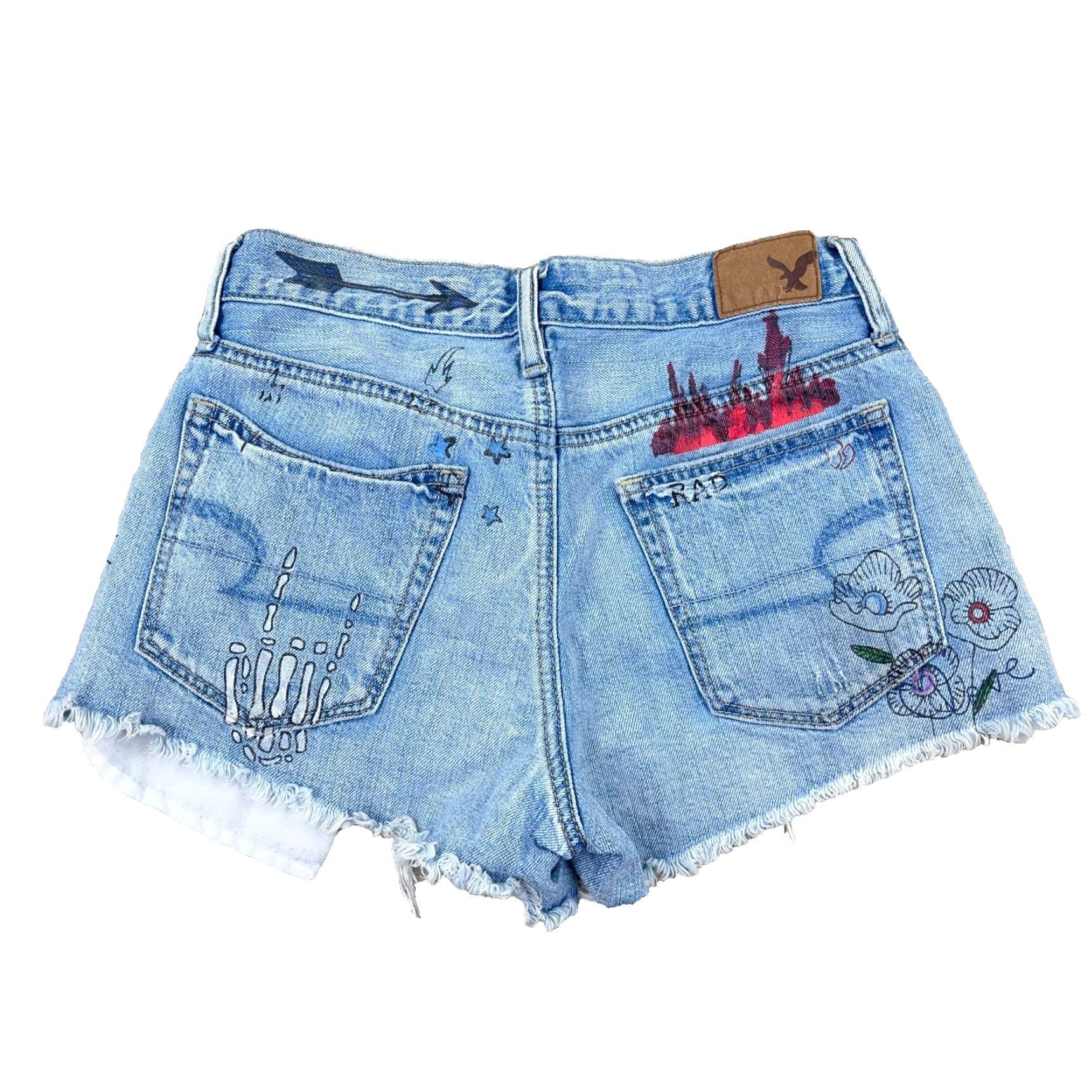 American Eagle Outfitters American Eagle Outfitters Shirts Women Vintage High Rise Button Fly School Drawing Art Modern Classic Size XS / US 0-2 / IT 36-38 - 2 Thumbnail