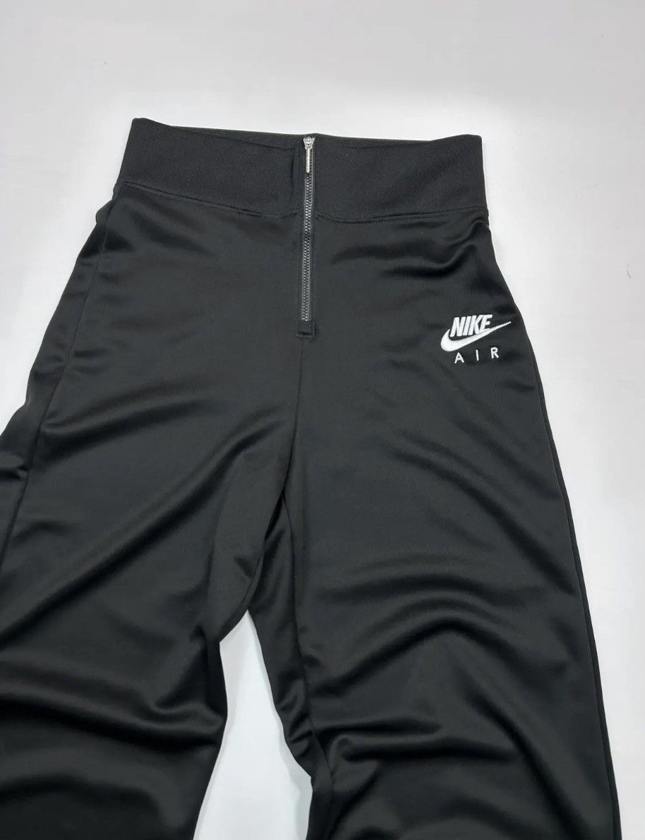 Other Vintage Nike Track Pants Jet Black Polyester White Y2K Size 30" / US 8 / IT 44 - 2 Thumbnail