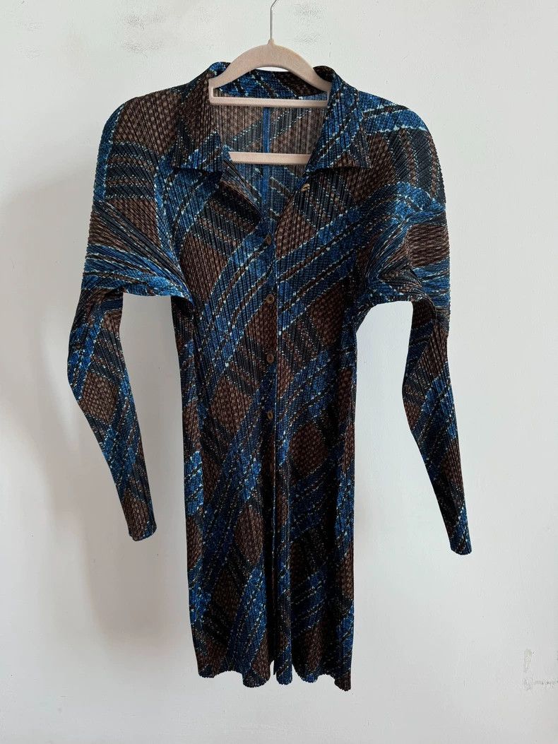 Issey Miyake issey miyake size:4 Checkered long sleeve 2506-Nextarrow Size XXS / US 00 / IT 34 - 1 Thumbnail
