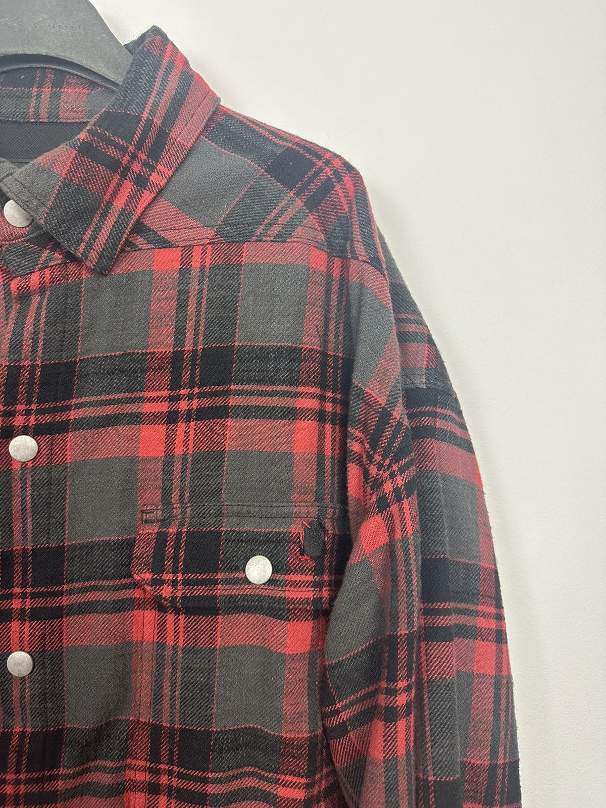 Rick Owens DRKSHDW Made in Japan Jumbo Plaid Overshirt Size US L / EU 52-54 / 3 - 2 Thumbnail