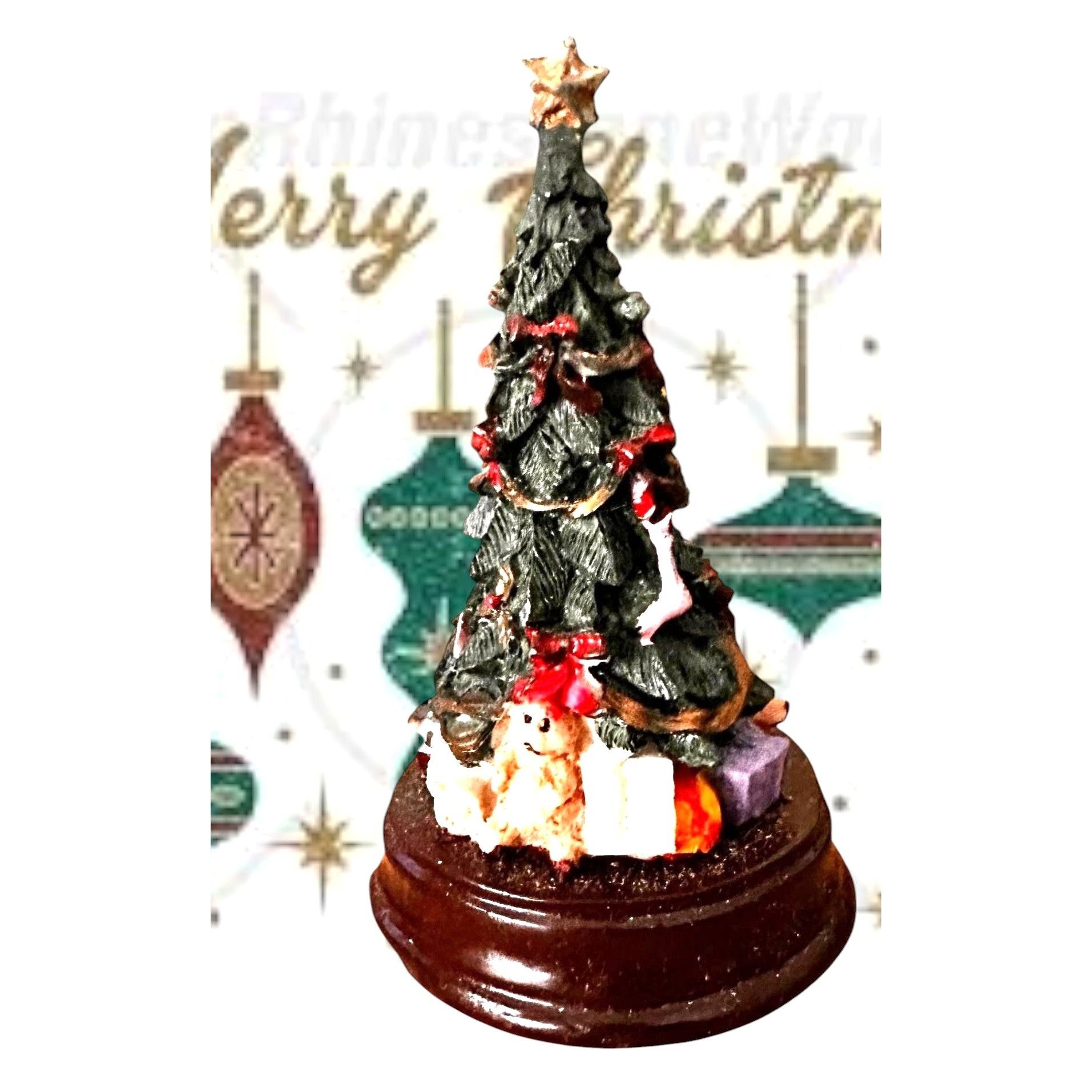 Vintage VTG Gift Collection Holiday Figurine Christmas Tree New Pupp Size ONE SIZE - 8 Thumbnail