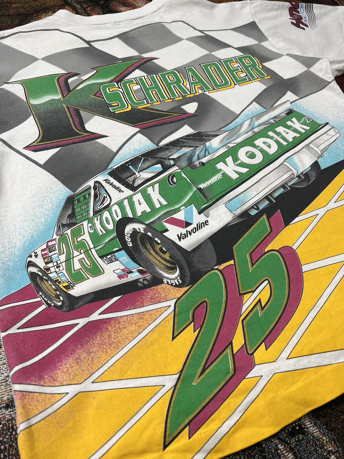 Vintage NASCAR Ken Schrader Kodiak AOP Tee
