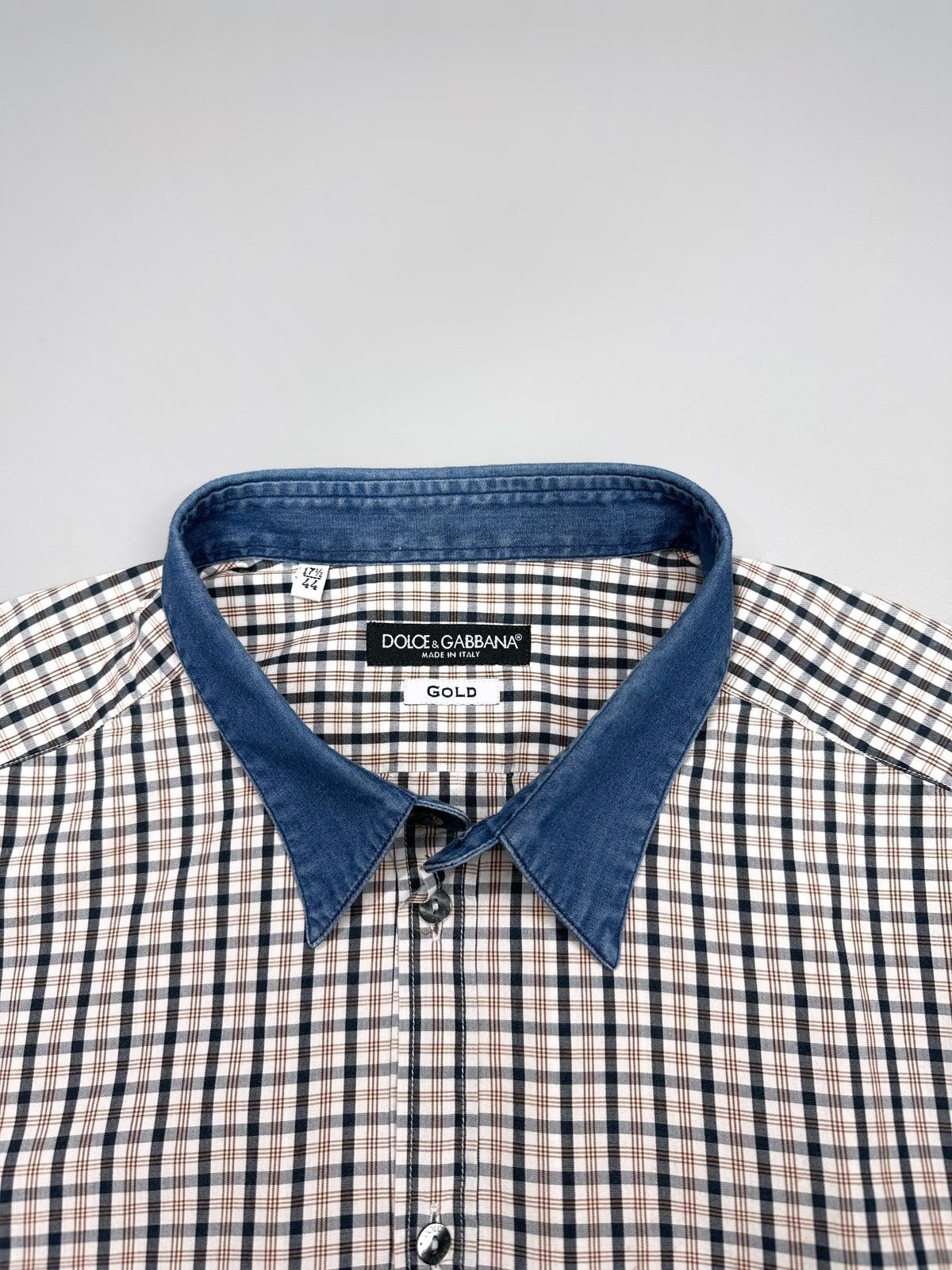 Dolce & Gabbana Dolce Gabbana Gold Button Up Shirt Size US XL / EU 56 / 4 - 9 Thumbnail