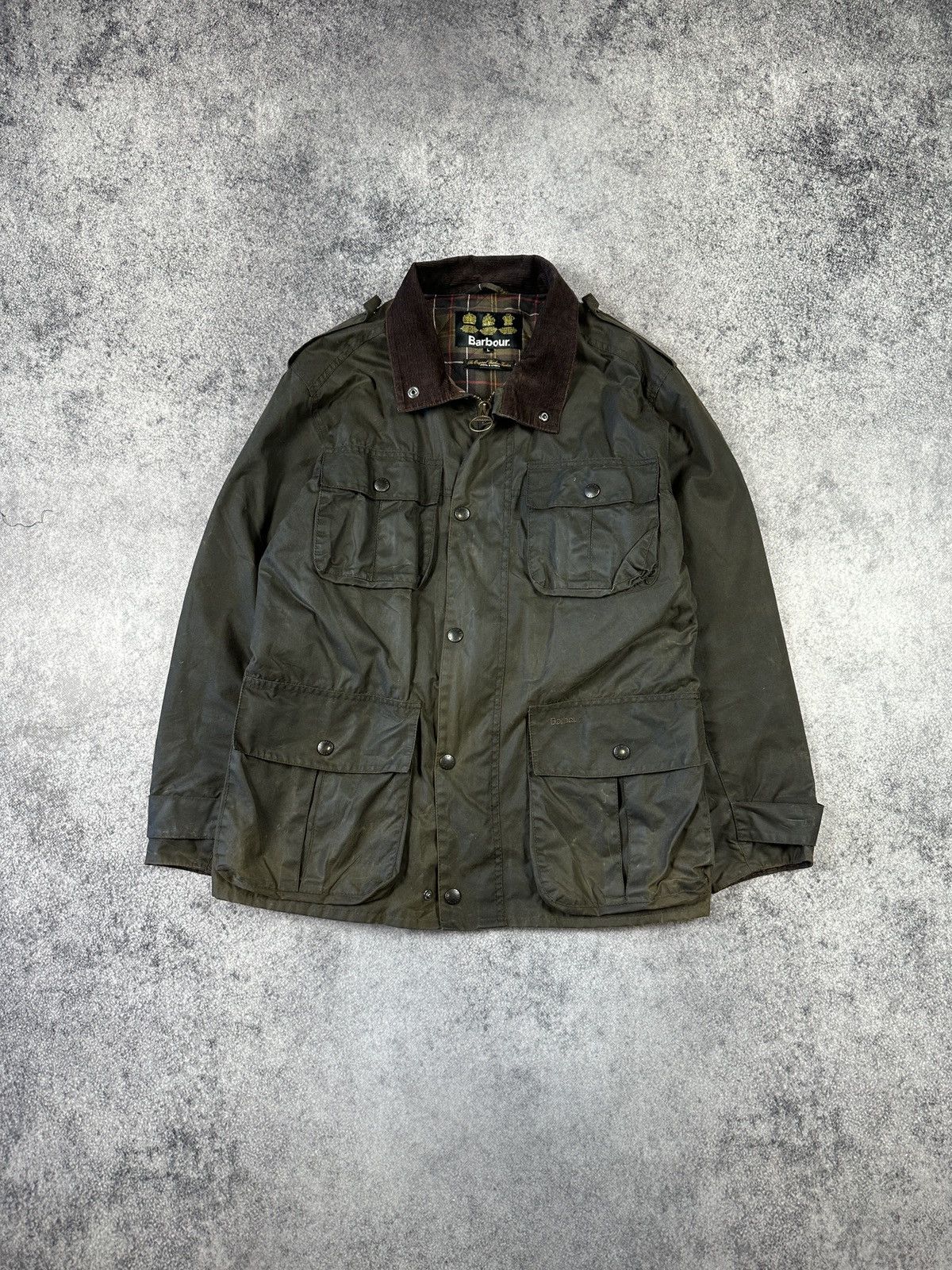 Barbour Vintage Barbour Wax Sapper Jacket UK Style Streetwear L Size US L / EU 52-54 / 3 - 1 Thumbnail