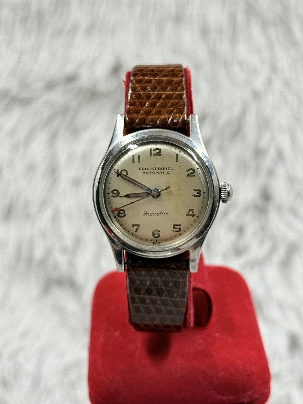 Vintage Vintage Military ERNEST BOREL INCASTER Automatic Men’s Watch Size ONE SIZE - 1 Thumbnail