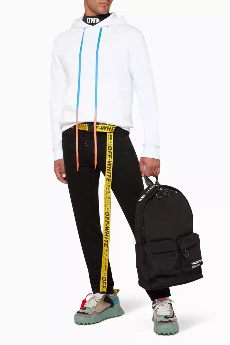 Off-White White Acrylic Arrows Logo Hoodie Size XXL / US 16-18 / IT 52-54 - 6 Thumbnail