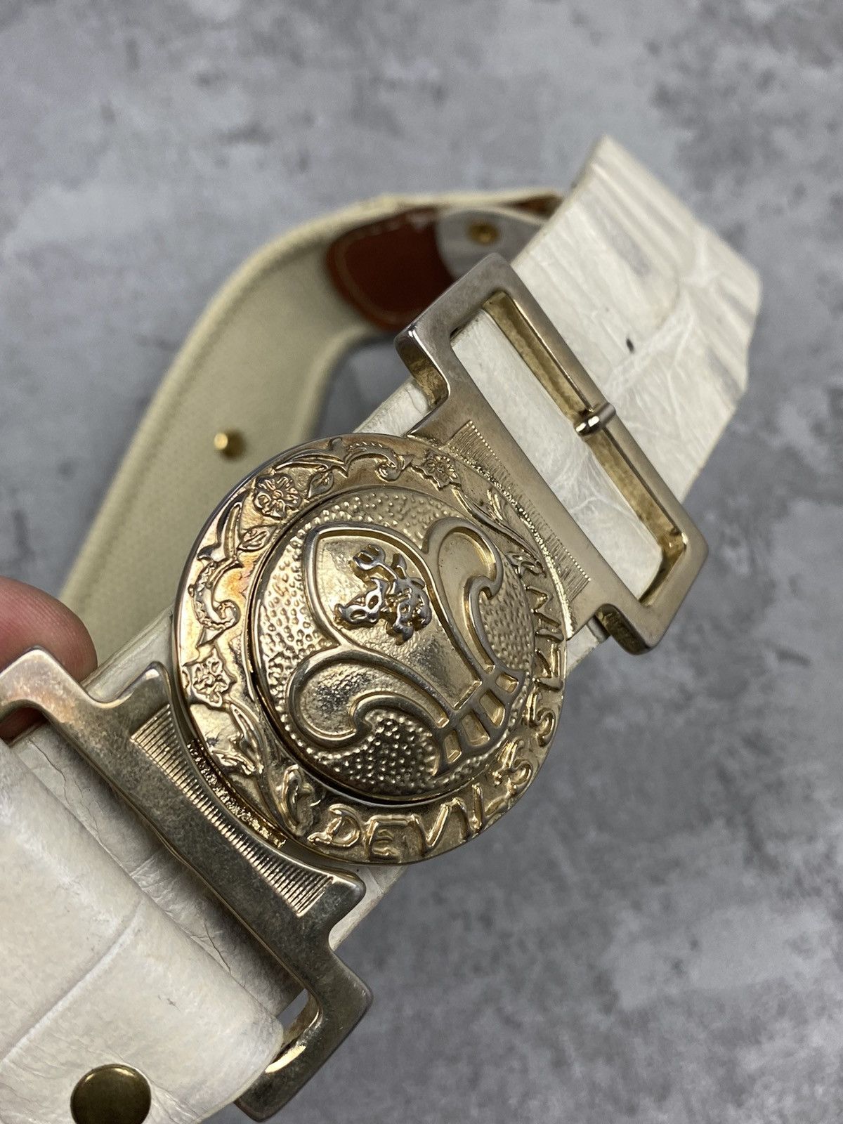 B.B. Simon × Hysteric Glamour × Vintage Devil Skin italy hand made crocodile white leather disco Size ONE SIZE - 2 Thumbnail