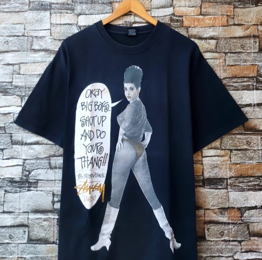 Stussy RARE🔥Vintage 90s STUSSY Tribe Big Boys Tshirt Size US L / EU 52-54 / 3 - 2 Thumbnail