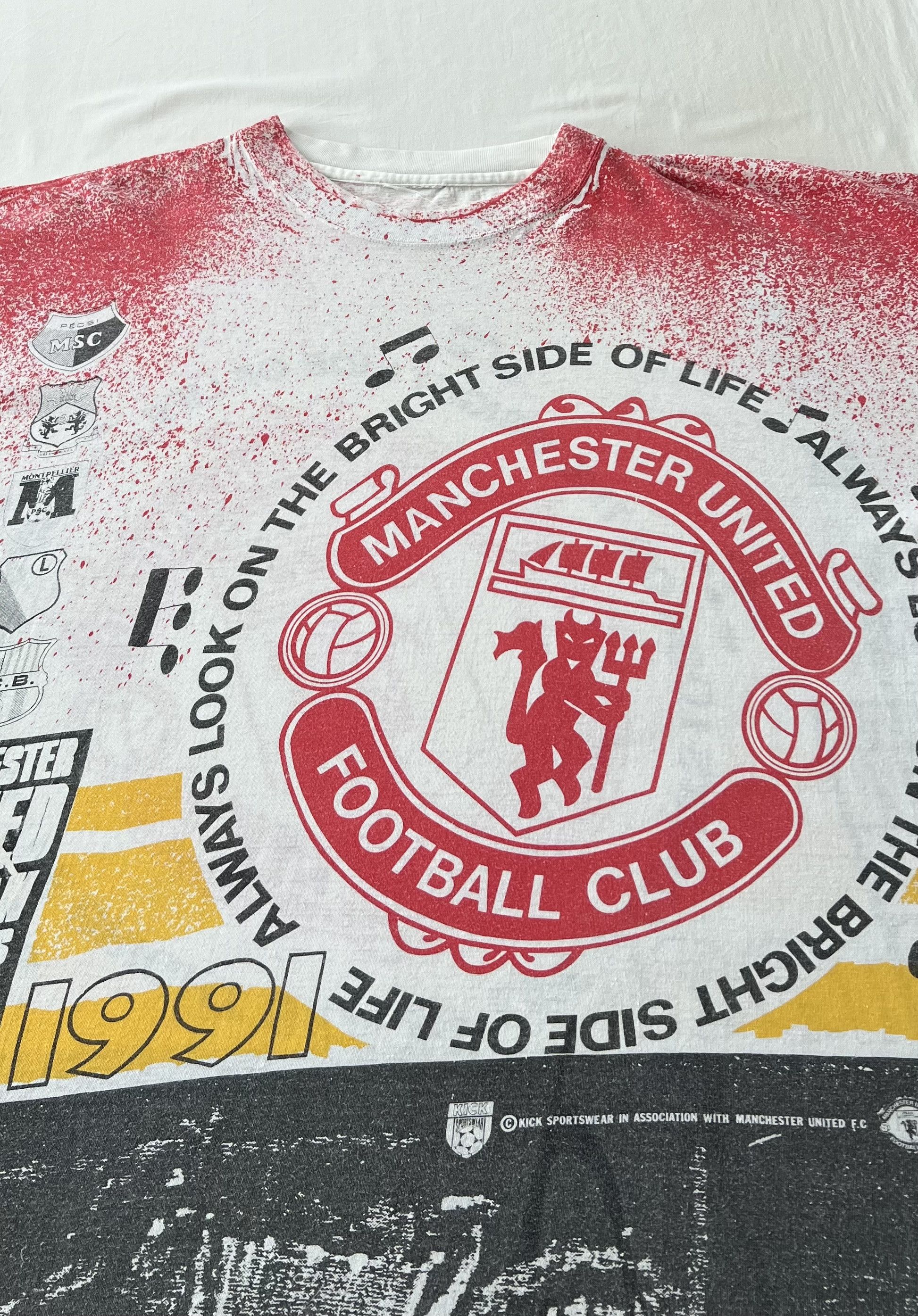 Vintage Vintage 1991 Manchester United Football Club AOP T-shirt Size US XXL / EU 58 / 5 - 4 Thumbnail