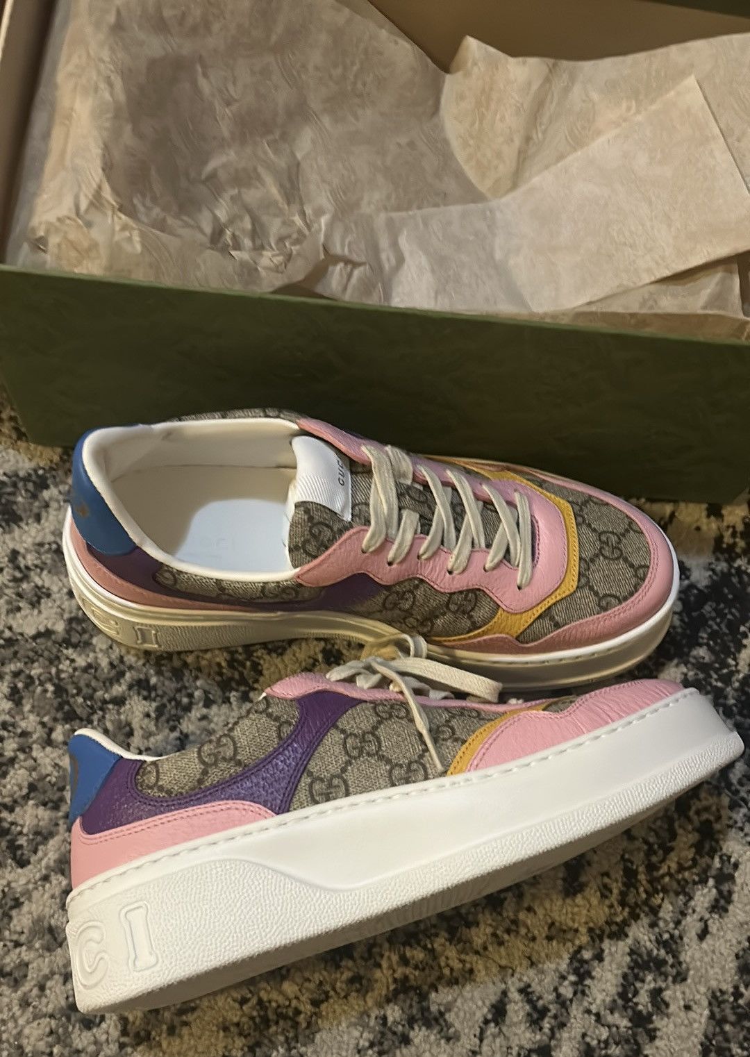 Gucci Gucci GG Supreme Chunky Platform Trainers Sneakers size 40.5 Size US 10.5 / IT 40.5 - 3 Thumbnail