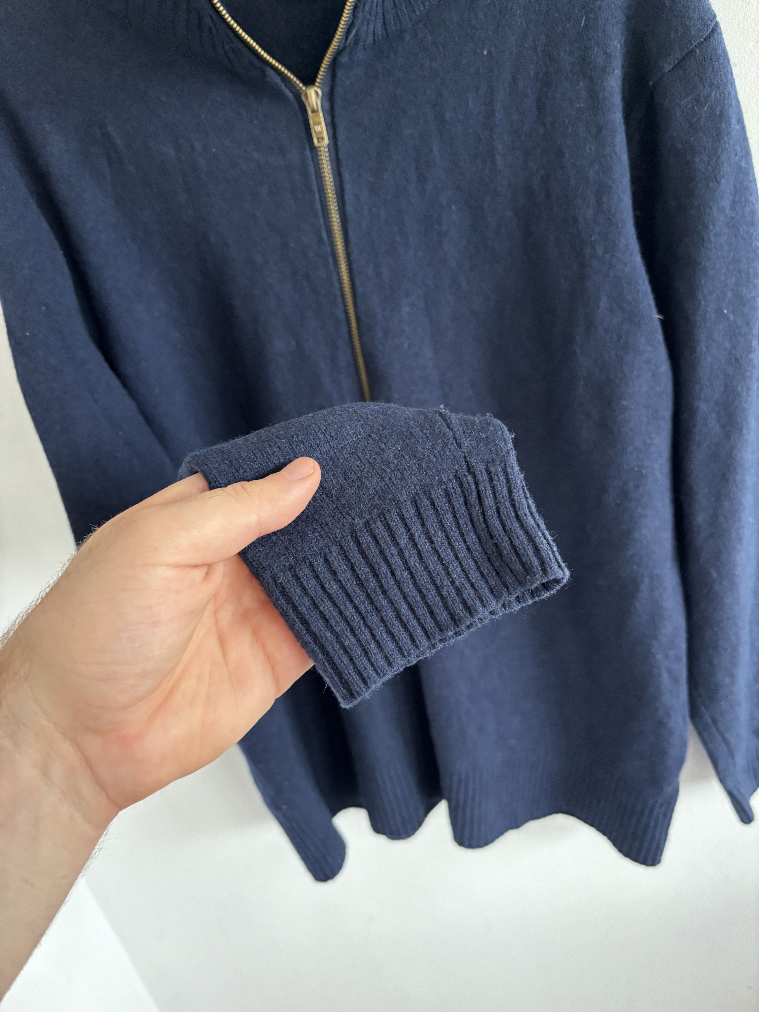 Other Woolover Navy Lambwool Zip Sweater Size US XL / EU 56 / 4 - 6 Thumbnail