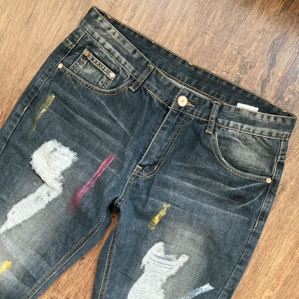 Vintage Y2k Jeans Denim Acne Style Distressed Size US 34 / EU 50 - 4 Thumbnail