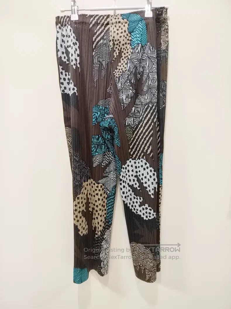Issey Miyake Issey Miyake size:5 Magic Forest Slim Wide-Leg Pants Size 31" - 2 Thumbnail