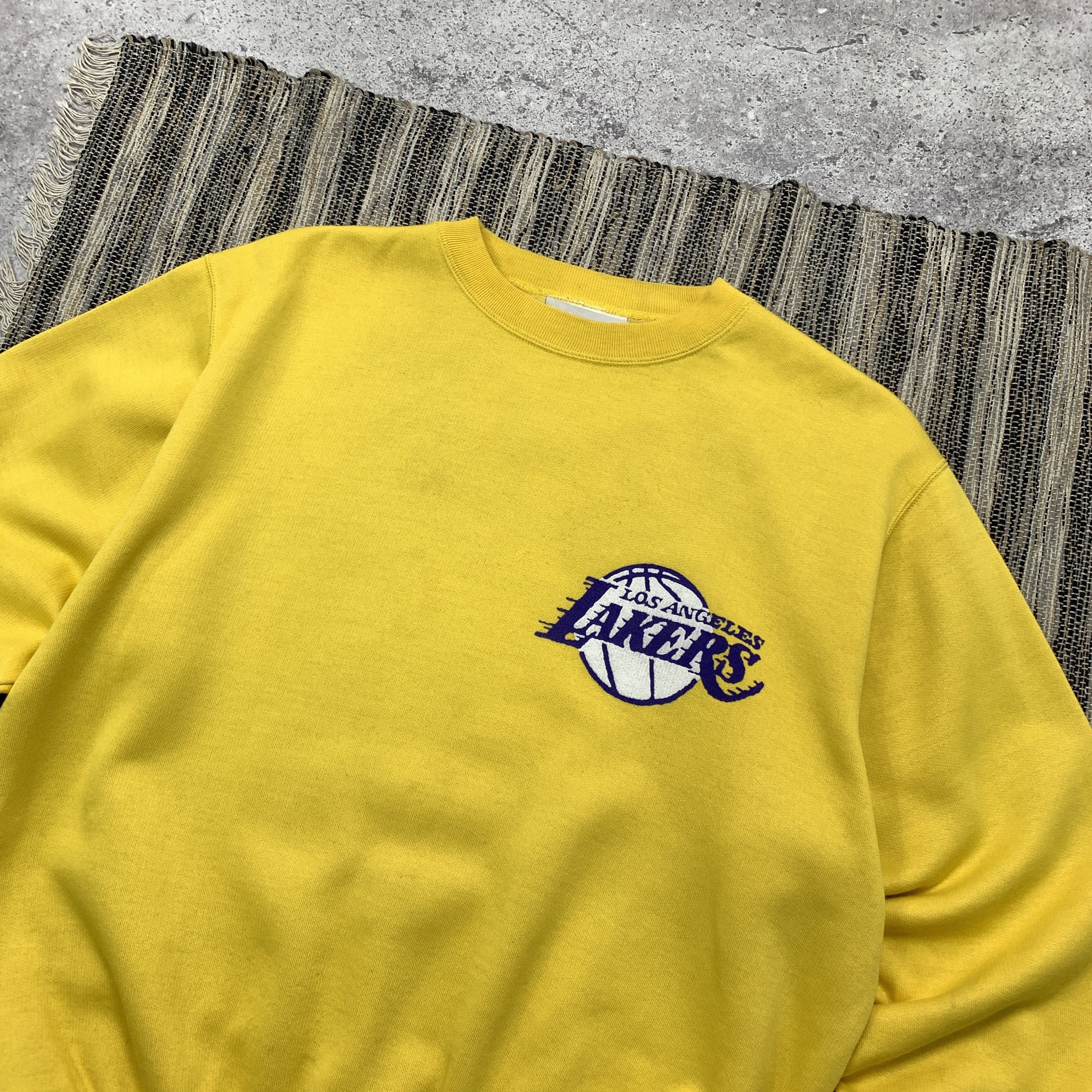 NBA Vintage L.A Lakers Spalding 90s Yellow Oversized Sweatshirt Size US L / EU 52-54 / 3 - 4 Thumbnail