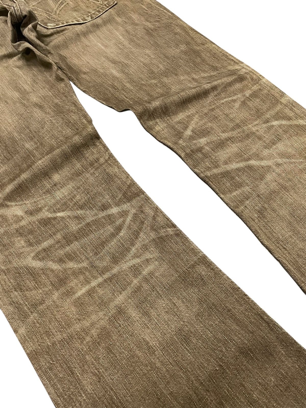 Edwin × Japanese Brand × Vintage Edwin 503 Flare Faded Brown Whiskers Jeans Size US 32 / EU 48 - 17 Thumbnail