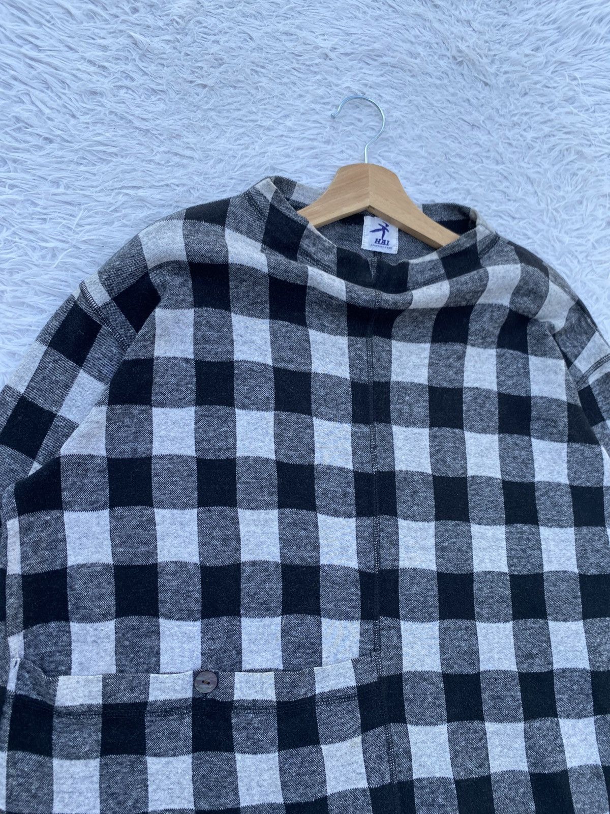 Issey Miyake Rare Vintage Hai Sporting Gear Checkered Flannel Sweater Size M / US 6-8 / IT 42-44 - 8 Thumbnail