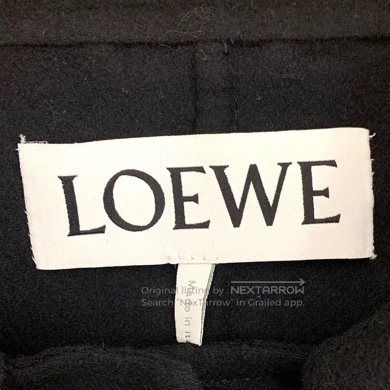 Loewe Loewe Black Logo Patch Leather Pocket Single-Breasted Wool Size M / US 6-8 / IT 42-44 - 6 Thumbnail