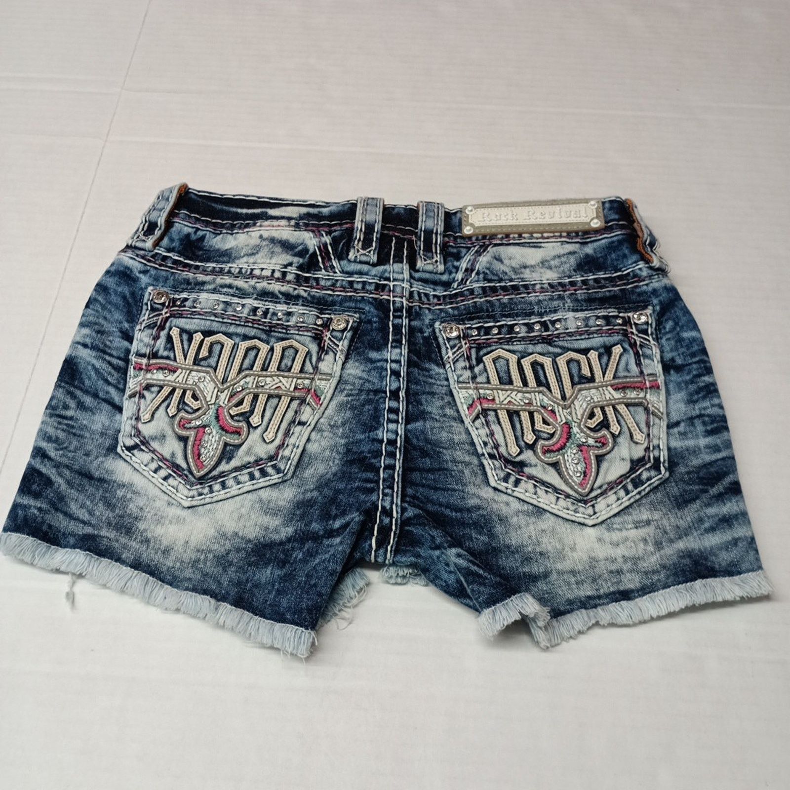 Rock Revival Rock Revival Womens Mid-Rise Stretch Short size 26 Blue NWOT Size 26" / US 2 / IT 38 - 5 Thumbnail