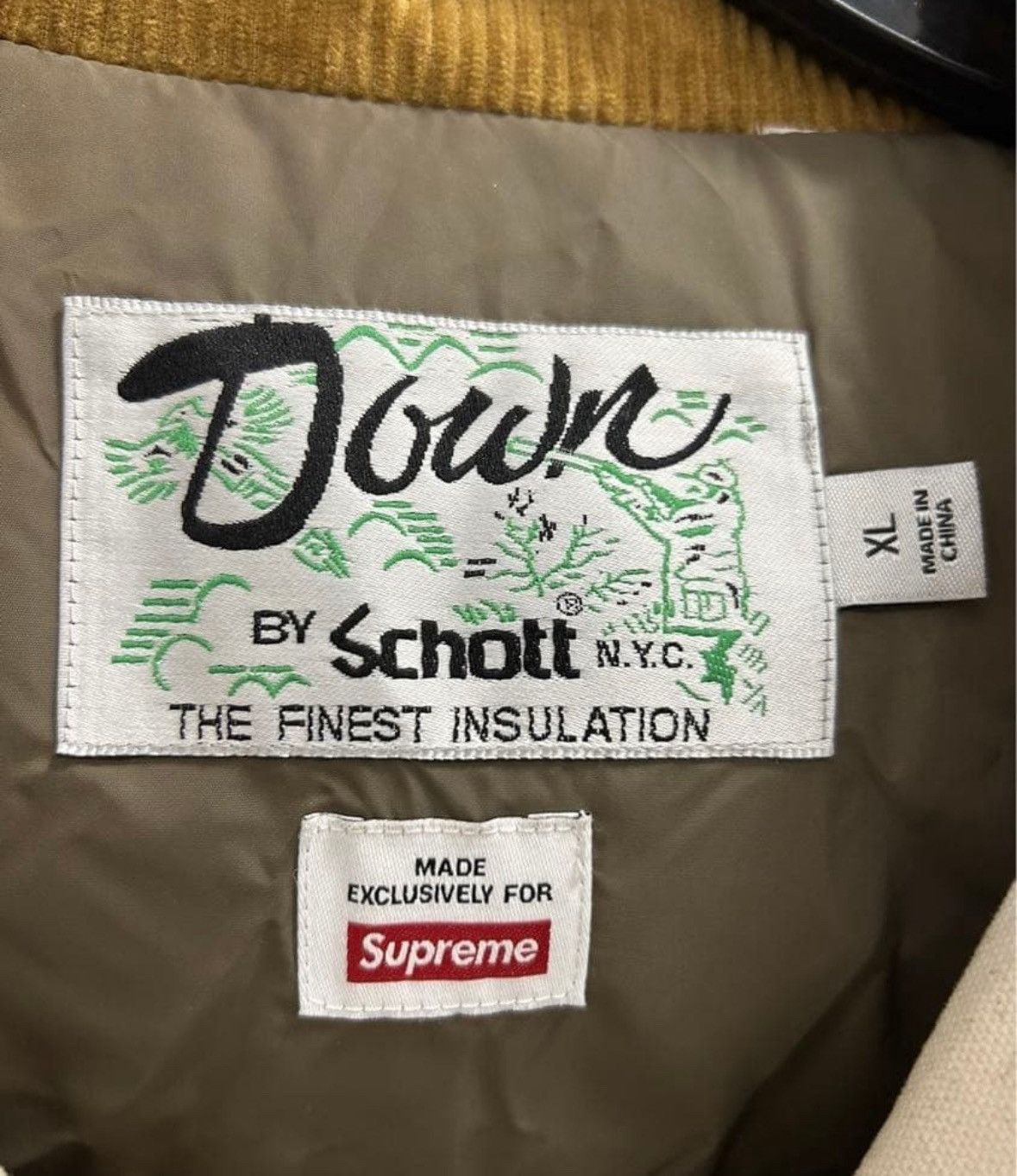 Schott × Supreme Trucker Down Jacket Size US XL / EU 56 / 4 - 3 Thumbnail