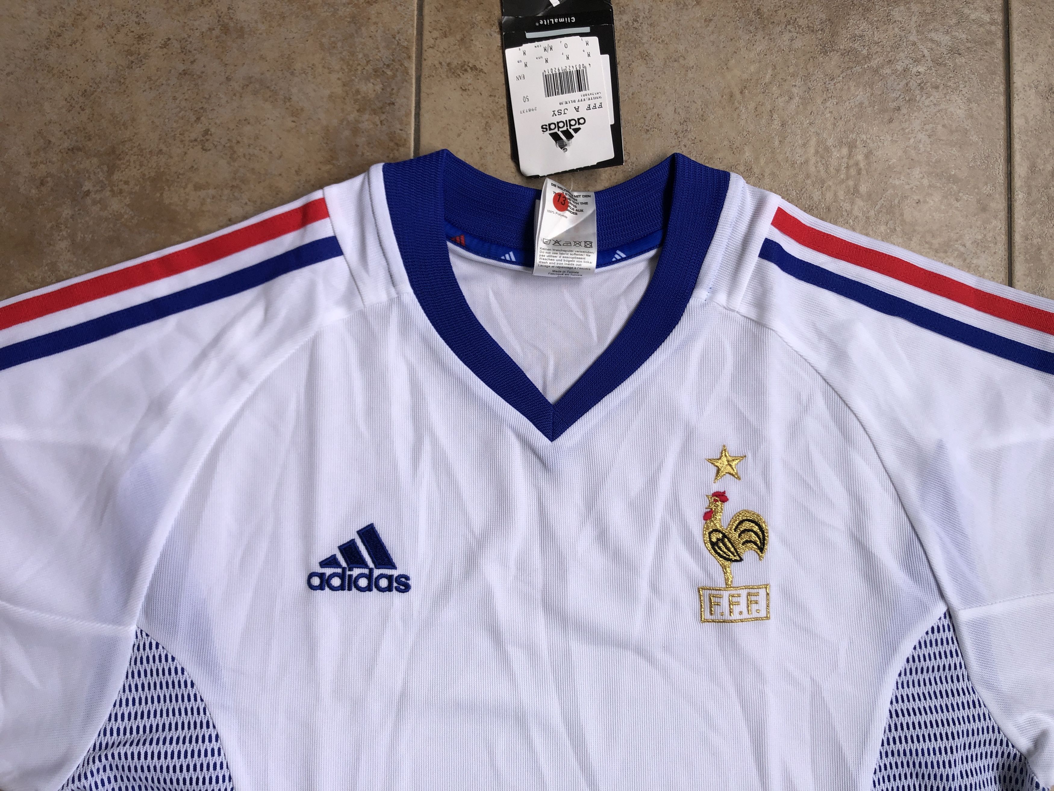 Adidas France Away Football Shirt 2002-2004 Size M BNWT Size US M / EU 48-50 / 2 - 6 Thumbnail