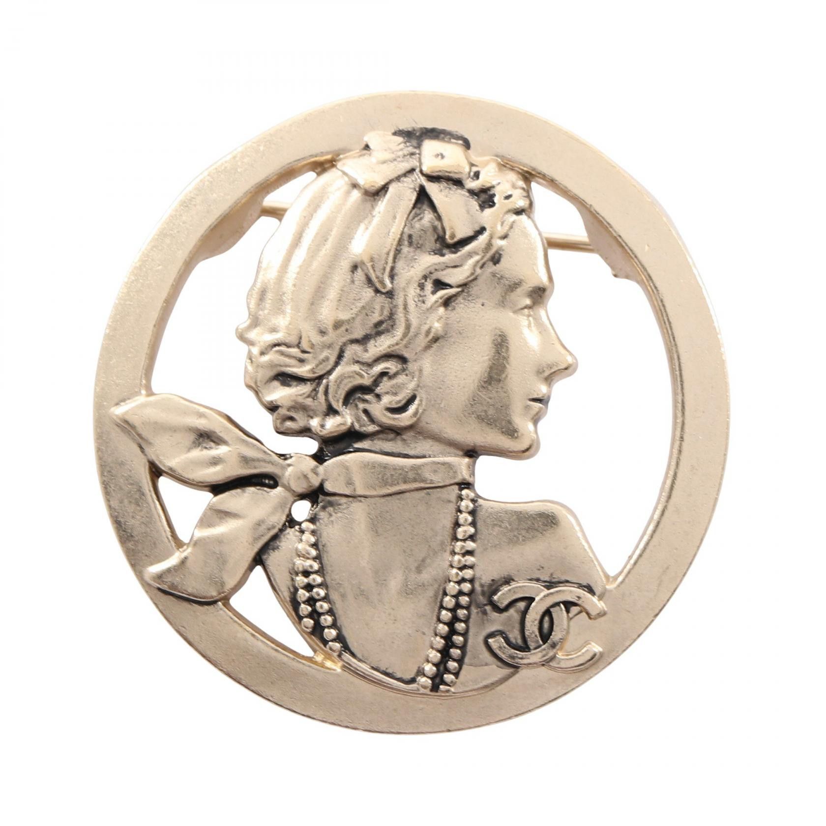 Chanel Chanel Chanel Mademoiselle Coco Mark Brooch Metal Brooch DUTY FREE for USA Size ONE SIZE - 1 Thumbnail