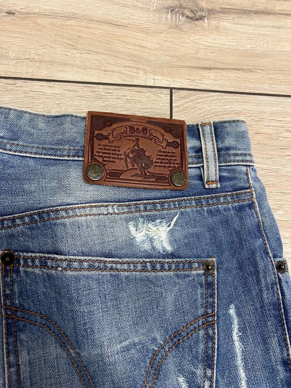 Dolce & Gabbana Dolce & Gabbana D&G Leader Distressed Jeans Ripped Denim Y2K Size US 35 - 7 Thumbnail