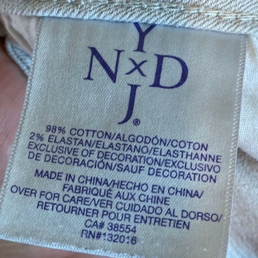 NYDJ VINTAGE NYDJ Jeans Tan Denim Mid Rise Ankle Lift Tuck Embroidered Stretch 6 Womens Regular 26in Inseam 5-Pocket Design Womens Jeans Tan Den im Size 28" / US 6 / IT 42 - 5 Thumbnail