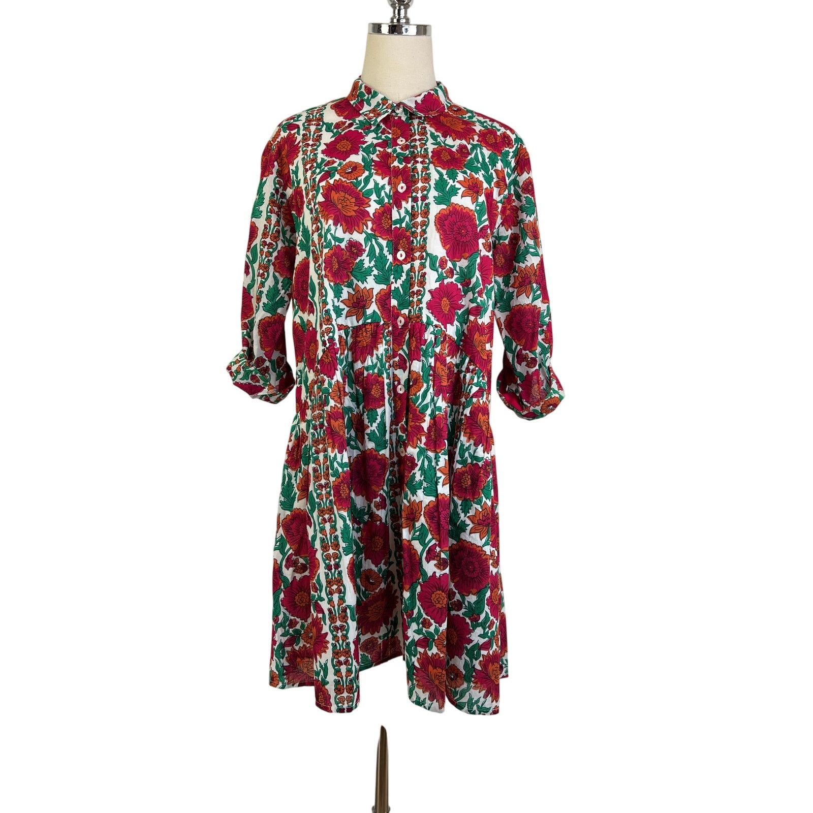 Other Ro's Garden Deauville Mini Dress Red Floral Size M / US 6-8 / IT 42-44 - 1 Thumbnail