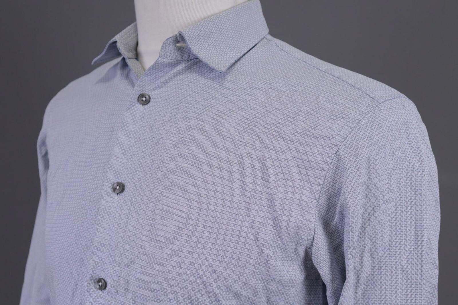 Ermenegildo Zegna Zegna Multicolor Geometric Slim Fit Casual Button Down Shirt Size US M / EU 48-50 / 2 - 9 Thumbnail