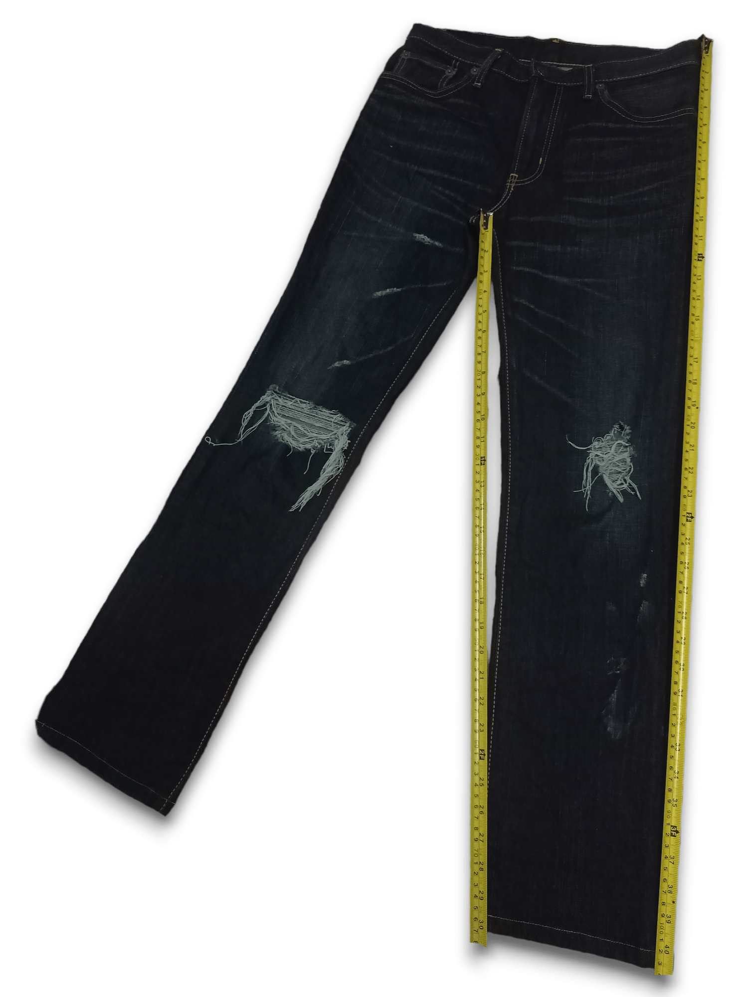 Edwin × Japanese Brand Vintage Japanese Edwin 502 Washed Blue Distressed Jeans Size US 29 - 10 Thumbnail
