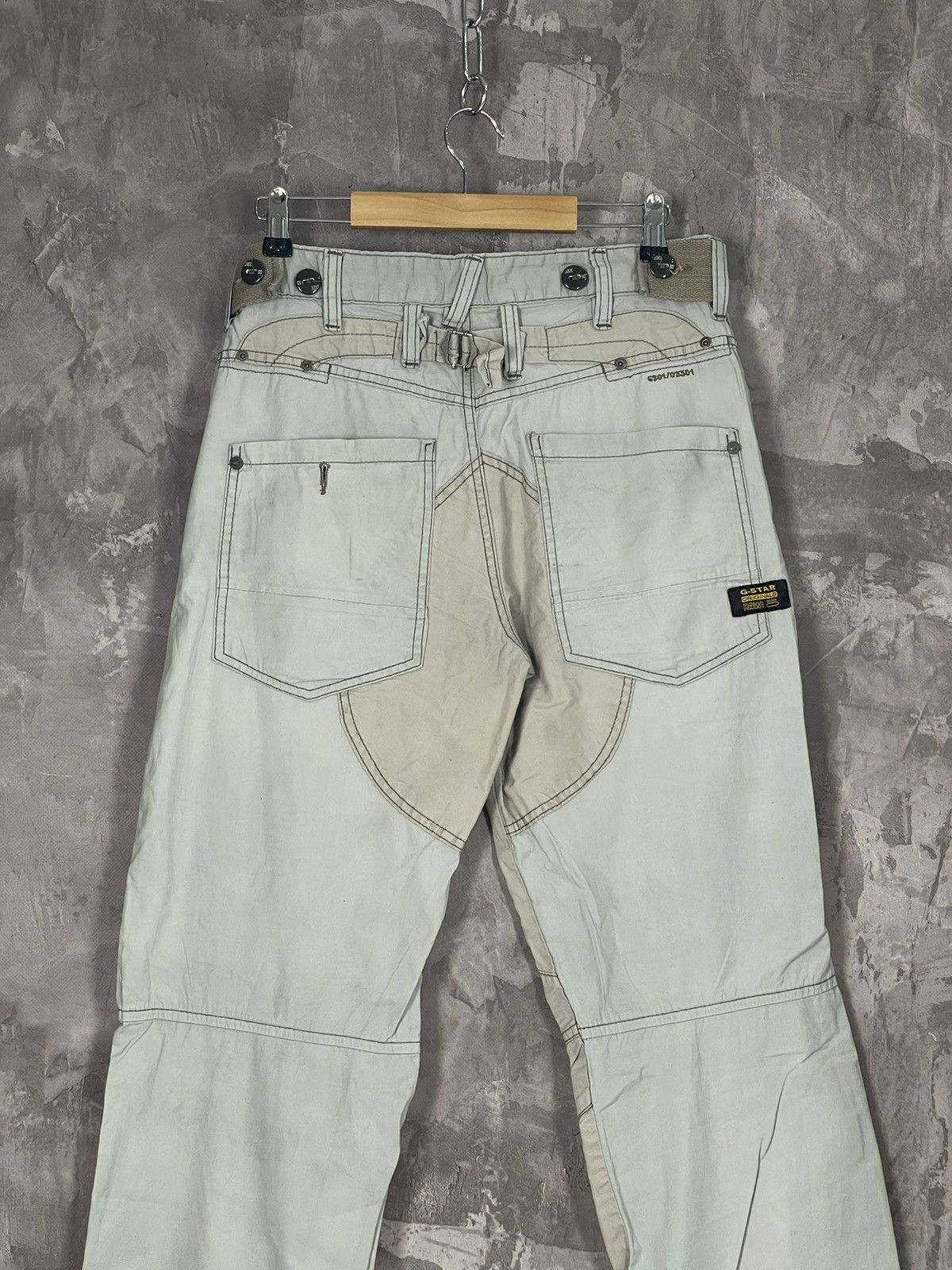 G-Star × Vintage Vintage G-Star Raw Cargo 3D Straight Tapered Pants Size US 32 / EU 48 - 9 Thumbnail