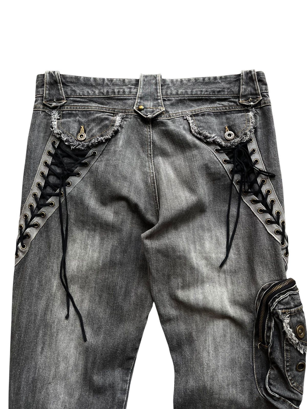 If Six Was Nine × Japanese Brand × Le Grande Bleu (L.G.B.) In the attic pocket zip distressed flared denim pants Size US 32 / EU 48 - 7 Thumbnail