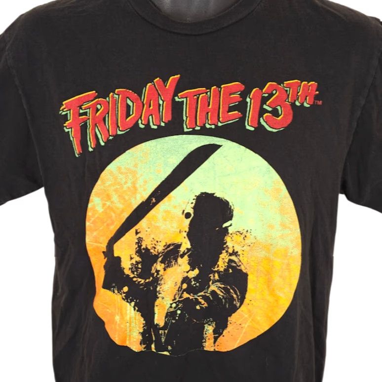 Vintage VINTAGE no, Friday the 13th Shirt Mens Medium Black Jason Voorhees Horror Movie Size US M / EU 48-50 / 2 - 2 Thumbnail