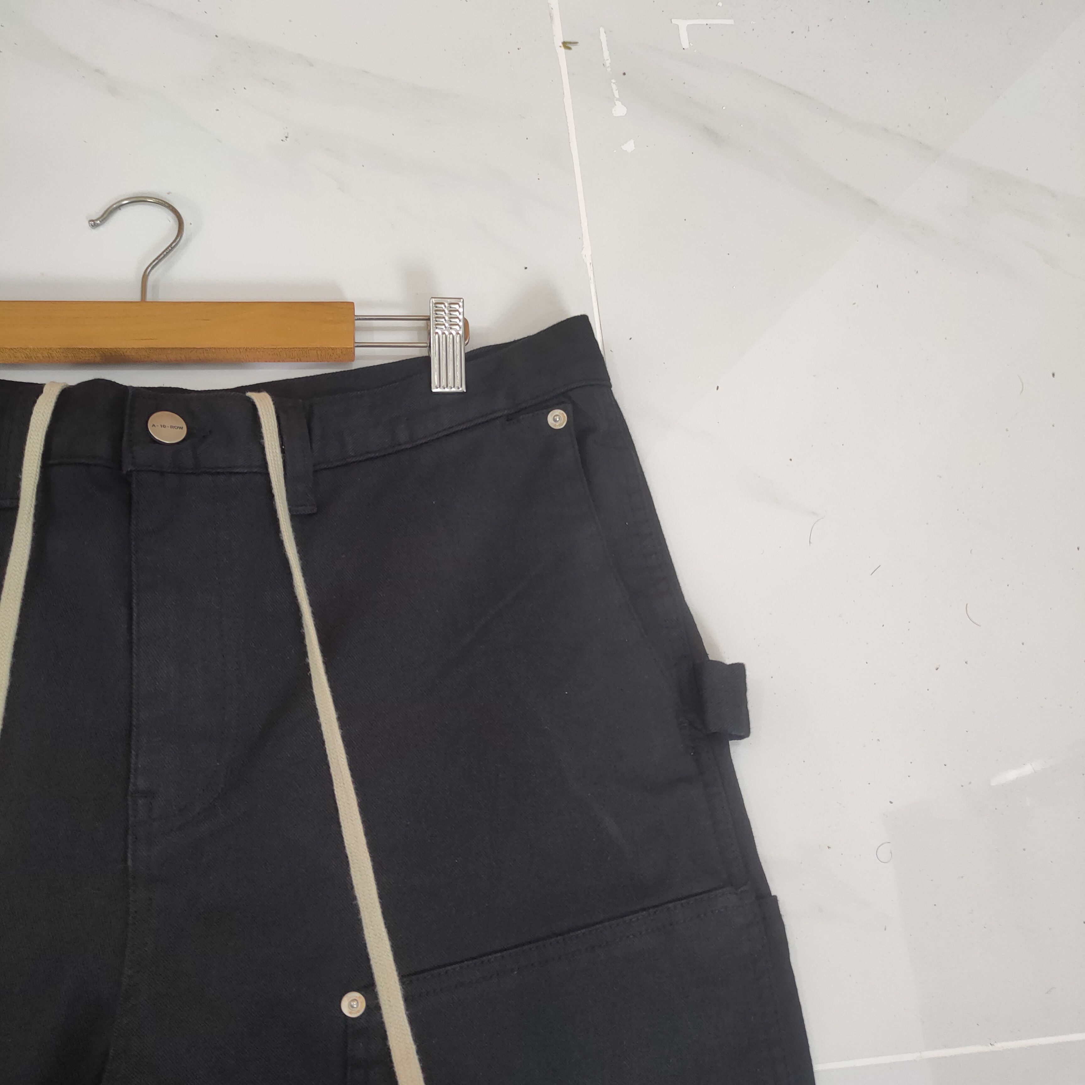 Japanese Brand ATTENTIONROW DOUBLE KNEE FLARED CARGO PANTS Size US 34 / EU 50 - 7 Thumbnail