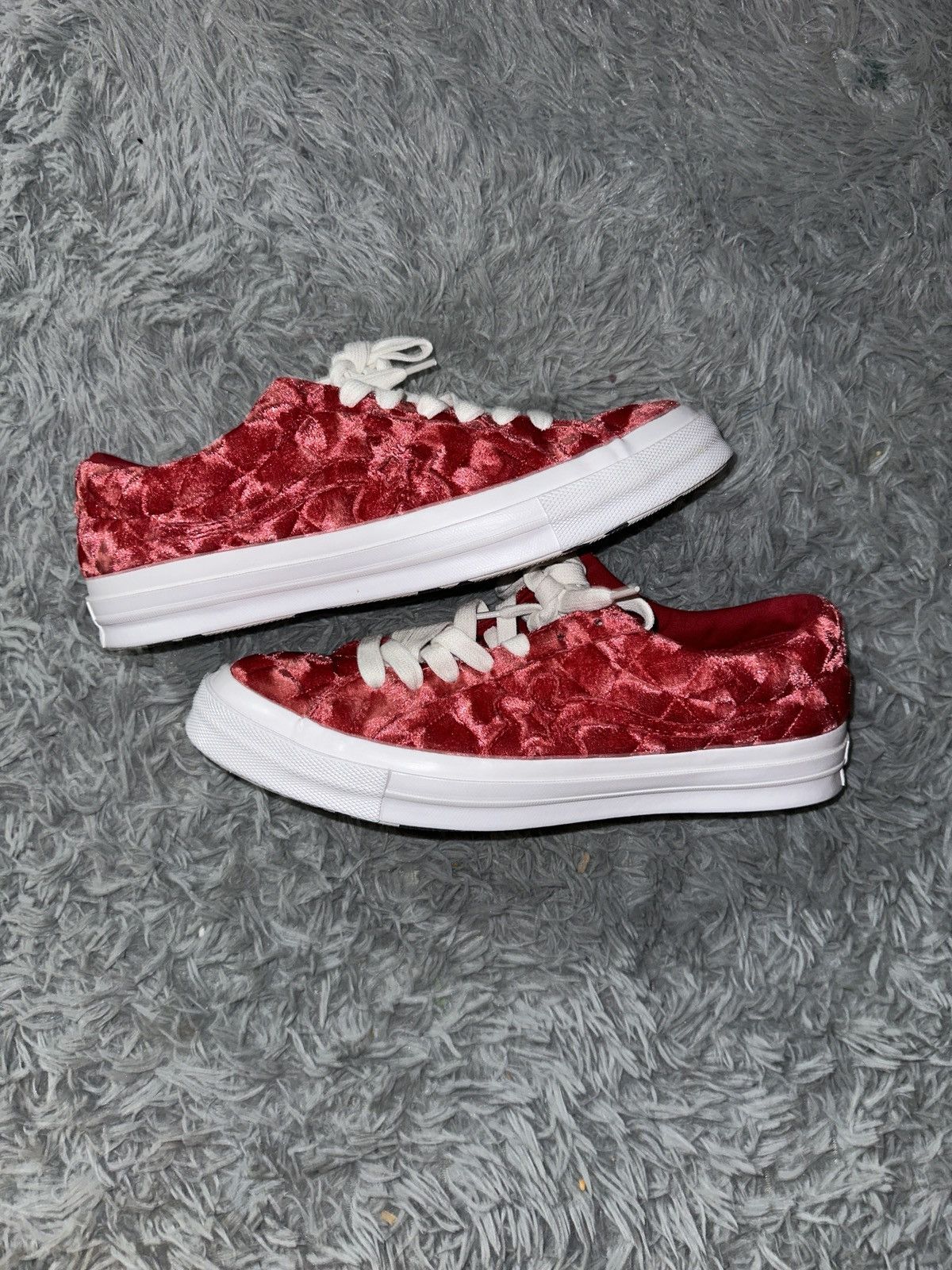 image of Converse Quilted Ox Shoes in Barbados Cherry, Men's (Size 12)