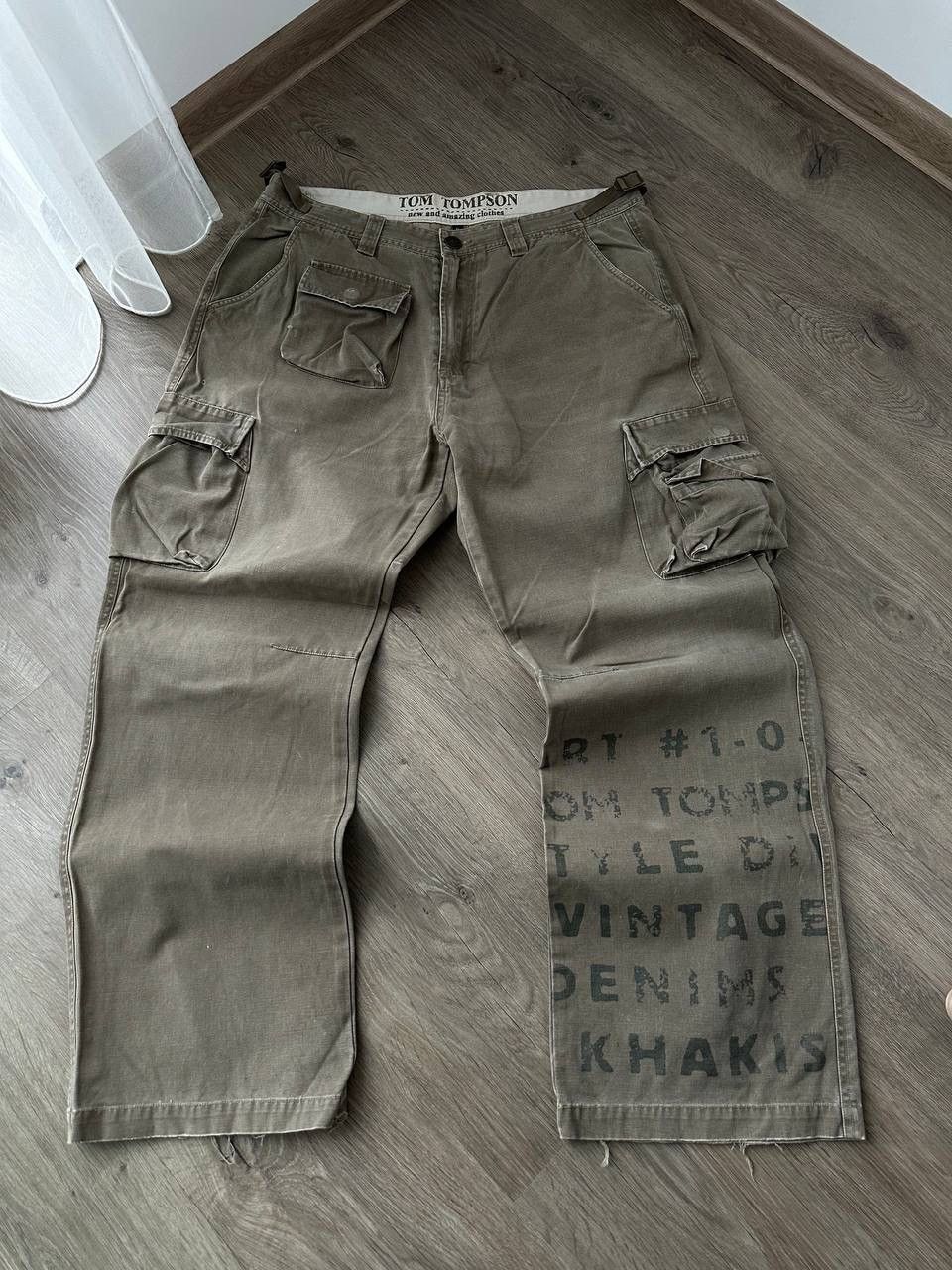 Japanese Brand × Vintage Vintage Japanese Cargo Baggy Pocket Distressed Beige Pants Size US 34 / EU 50 - 9 Thumbnail