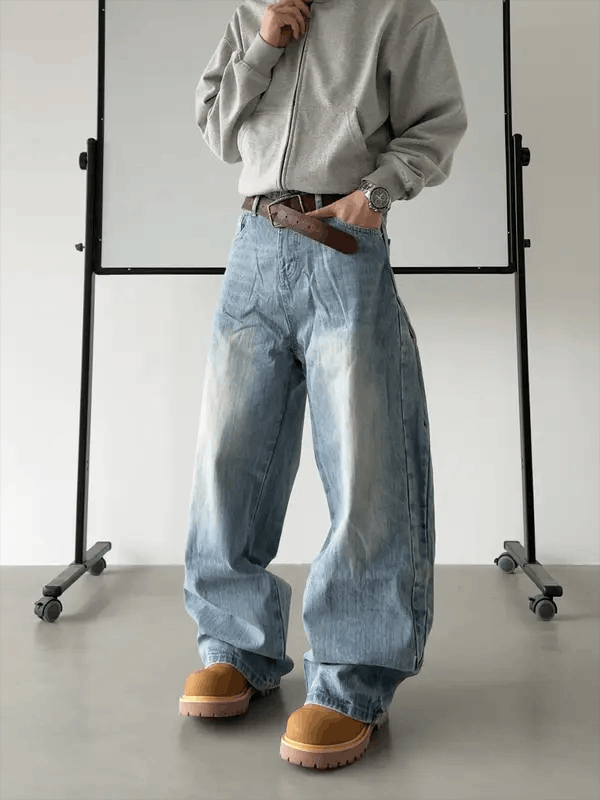 Jean Kuramochi x Mei Embroidered Wide Leg Baggy Jeans Size US 33 - 8 Thumbnail
