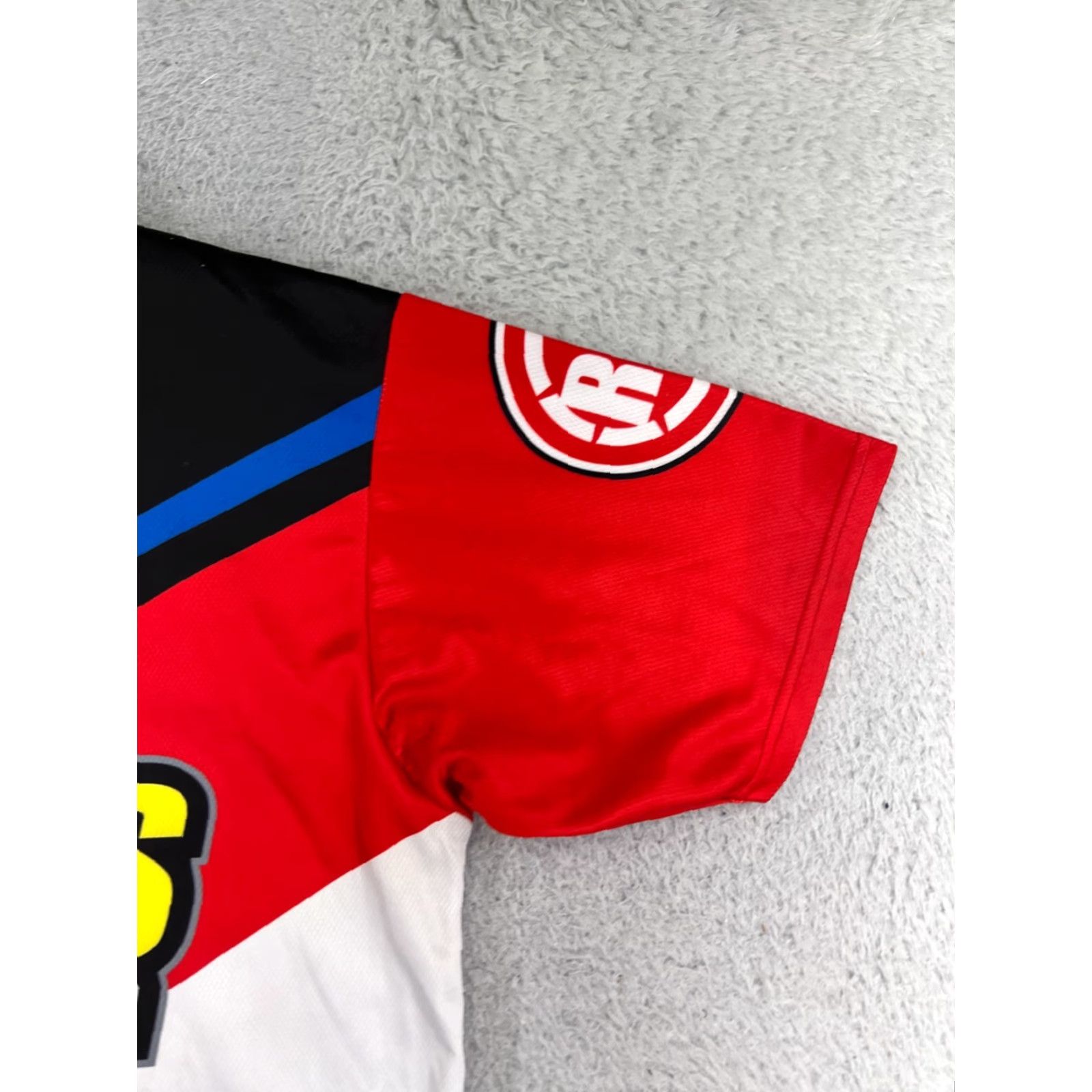 Vintage VINTAGE Worcs Racing Mens Jersey Shirt L Red Black Blue USA 90s Tees Logo Embroidered Size US L / EU 52-54 / 3 - 5 Thumbnail