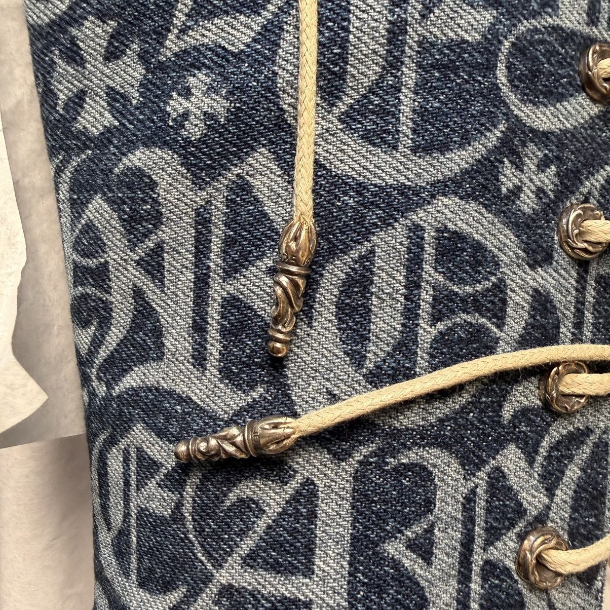 Chrome Hearts Chrome Hearts Denim Monogram Lace-Up Knee Boots Size US 8.5 / IT 38.5 - 5 Thumbnail