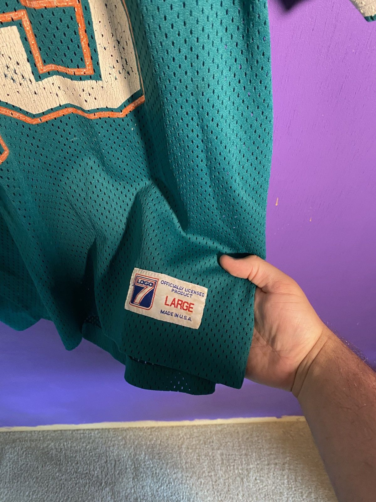 Logo 7 Vintage 90s Logo 7 Miami dolphins marino jersey Size S / US 4 / IT 40 - 4 Thumbnail