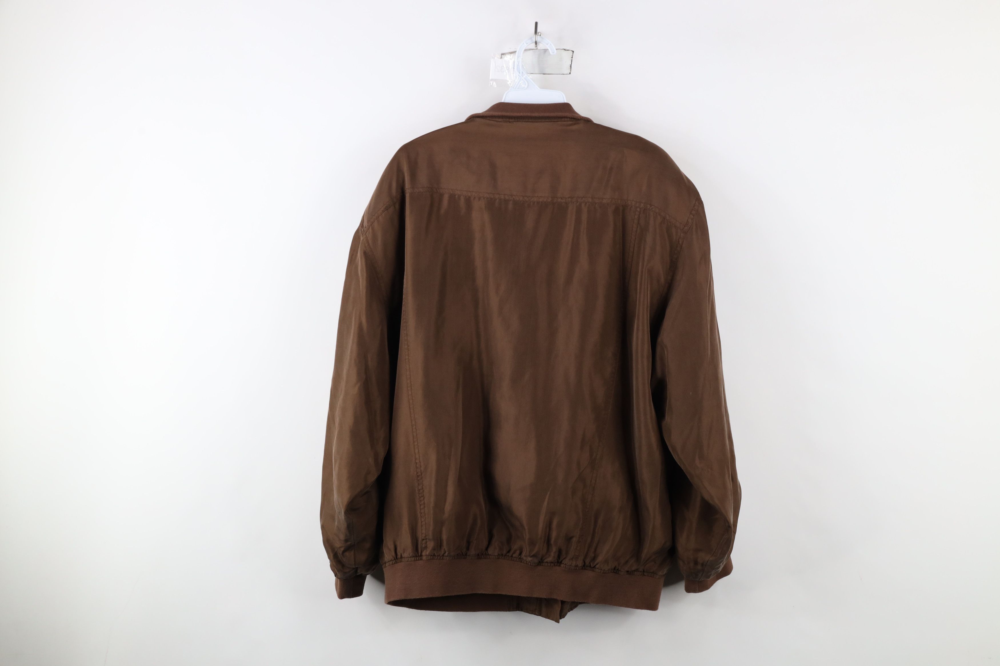 Vintage Vintage 90s Streetwear Cafe Racer Bomber Jacket Brown Size L / US 10 / IT 46 - 9 Thumbnail